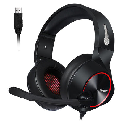 NUBWO N11 Gaming Subwoofer Headphone with Mic, Style:Single USB(Black and Red) - Multimedia Headset by NUBWO | Online Shopping South Africa | PMC Jewellery | Buy Now Pay Later Mobicred