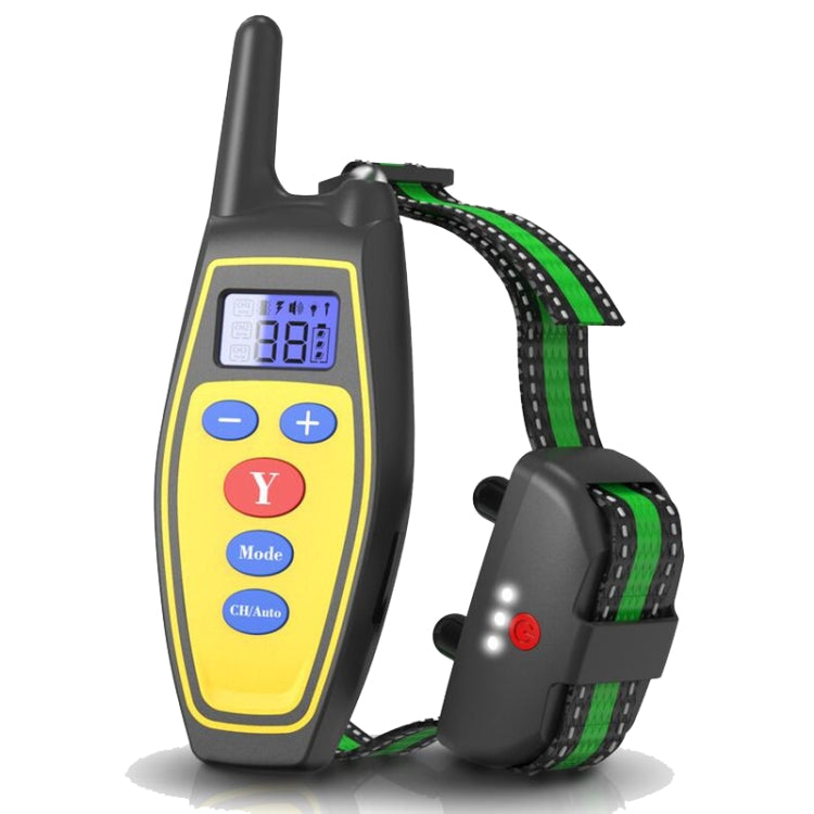 Dog Training Device Remote Control Bark Control Charging Waterproof Pet Training Collar with Electric Shock Vibration(Yellow) - Training Aids by PMC Jewellery | Online Shopping South Africa | PMC Jewellery | Buy Now Pay Later Mobicred