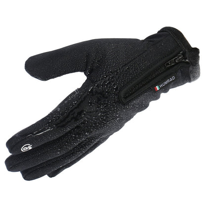 HUMRAO Outdoor Riding Gloves Winter Velvet Thermal Gloves Ski Motorcycle Waterproof Non-Slip Gloves, Size: XL(Thickened) - Locomotive Gloves by PMC Jewellery | Online Shopping South Africa | PMC Jewellery