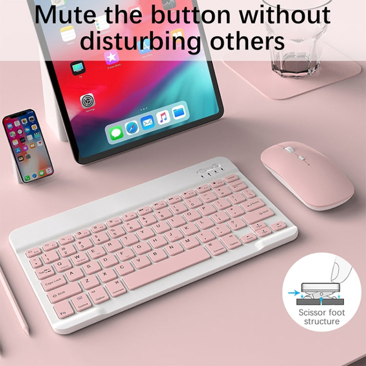 Universal Ultra-Thin Portable Bluetooth Keyboard and Mouse Set For Tablet Phones, Size:7 inch(Purple Keyboard + White Mouse) - Universal Keyboard by PMC Jewellery | Online Shopping South Africa | PMC Jewellery