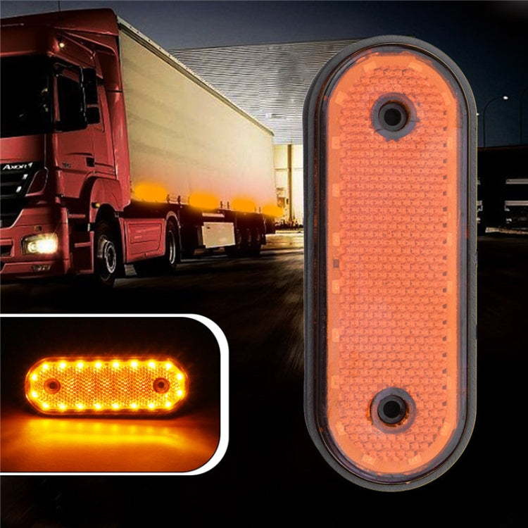 5 PCS MK-095 24V 20 LEDs Universal Truck Side Lights Truck Trailer Tail Lights(Yellow) - Warning Lights by PMC Jewellery | Online Shopping South Africa | PMC Jewellery | Buy Now Pay Later Mobicred