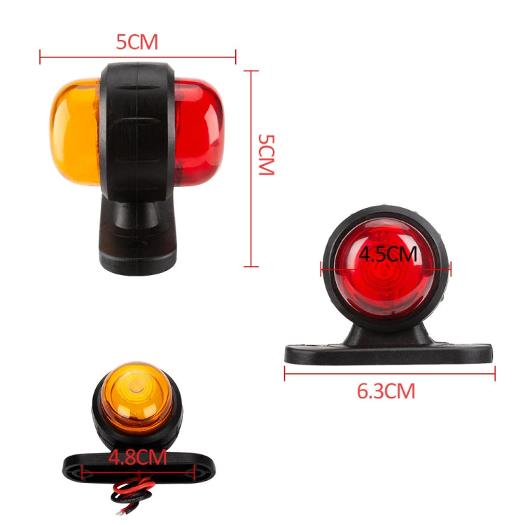 2 PCS R9 12-24V 2 LEDs 2000-4000K Double-Sided Waist Light Truck Side Light Cargo Truck Modification Two-Color Side Tail Light - Clearance Lights by PMC Jewellery | Online Shopping South Africa | PMC Jewellery | Buy Now Pay Later Mobicred