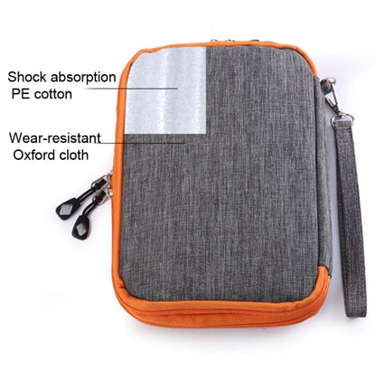 Double Layer Digital Storage Bag Data Cable Finishing Bag Elastic Waterproof Portable Electronic Storage Bag, Size:24x16x3.5cm(Gray) - Other by PMC Jewellery | Online Shopping South Africa | PMC Jewellery | Buy Now Pay Later Mobicred