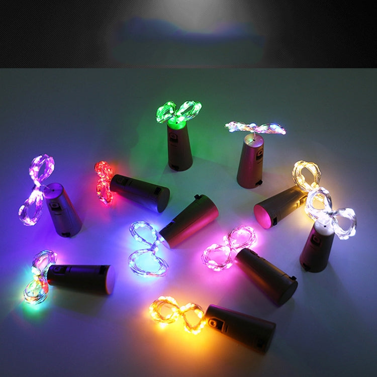 10 PCS LED Wine Bottle Cork Copper Wire String Light IP44 Waterproof Holiday Decoration Lamp, Style:2m 20LEDs(Pink Light) - Holiday Lights by PMC Jewellery | Online Shopping South Africa | PMC Jewellery | Buy Now Pay Later Mobicred