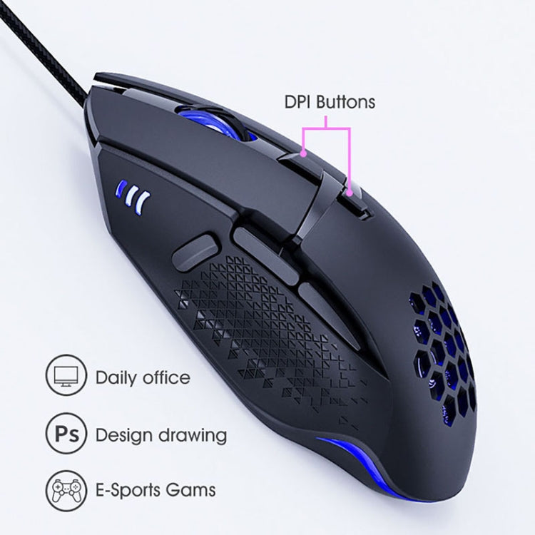 iMICE T90 8 Keys 7200DPI USB Wired Luminous Gaming Mouse, Cable Length: 1.8m - Wired Mice by iMICE | Online Shopping South Africa | PMC Jewellery | Buy Now Pay Later Mobicred