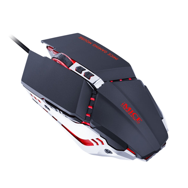 iMICE T80 7 Keys 3200 DPI Macro Programming Mechanical Gaming Wired Mouse, Cable Length: 1.8m(Black) - Wired Mice by iMICE | Online Shopping South Africa | PMC Jewellery | Buy Now Pay Later Mobicred