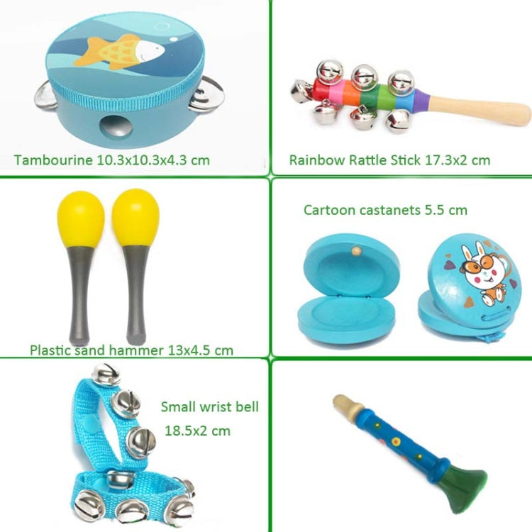 10 in 1 Children Musical Instrument Combination Wooden Early Education Baby Musical Instrument Toys(Boy) - Musical Instrument Toys by PMC Jewellery | Online Shopping South Africa | PMC Jewellery