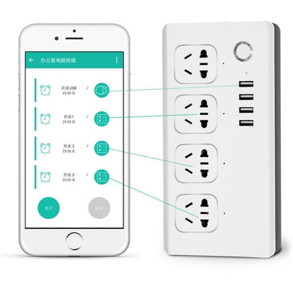 Home Office Wifi Mobile Phone Remote Control Timer Switch Voice Control Power Strip, Line length: 1.5m(EU Plug) - Smart Socket by PMC Jewellery | Online Shopping South Africa | PMC Jewellery | Buy Now Pay Later Mobicred