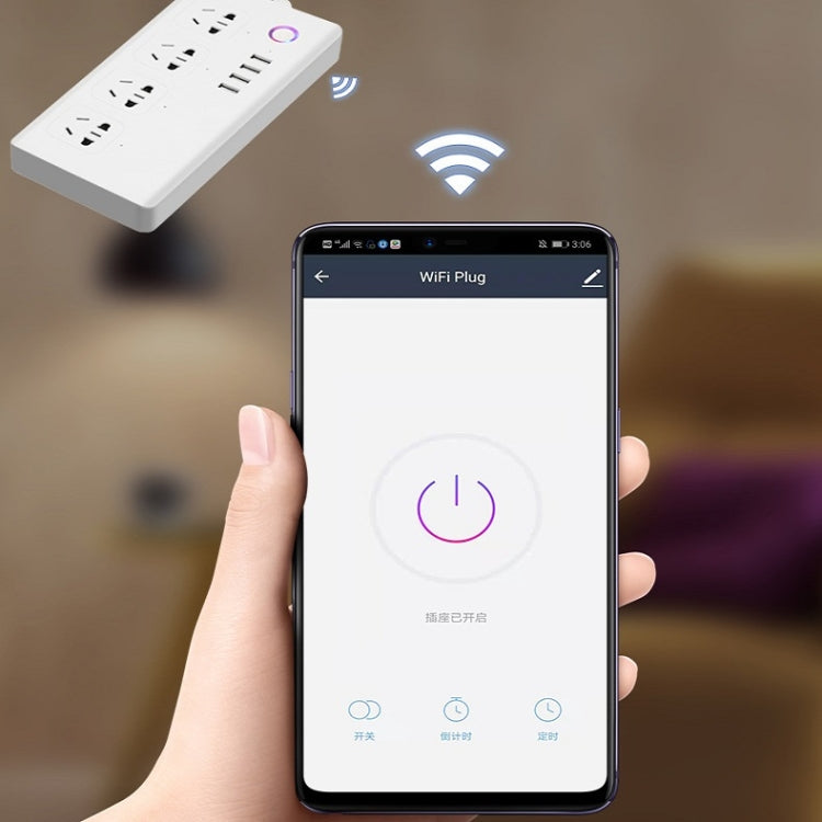 Home Office Wifi Mobile Phone Remote Control Timer Switch Voice Control Power Strip, Line length: 1.5m(UK Plug) - Smart Socket by PMC Jewellery | Online Shopping South Africa | PMC Jewellery | Buy Now Pay Later Mobicred