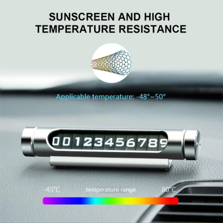 Magnetic Adsorption Design Car Shape Rotatable Luminous Car Temporary Parking Card with Phone Number(Silver) - Parking Card by PMC Jewellery | Online Shopping South Africa | PMC Jewellery | Buy Now Pay Later Mobicred