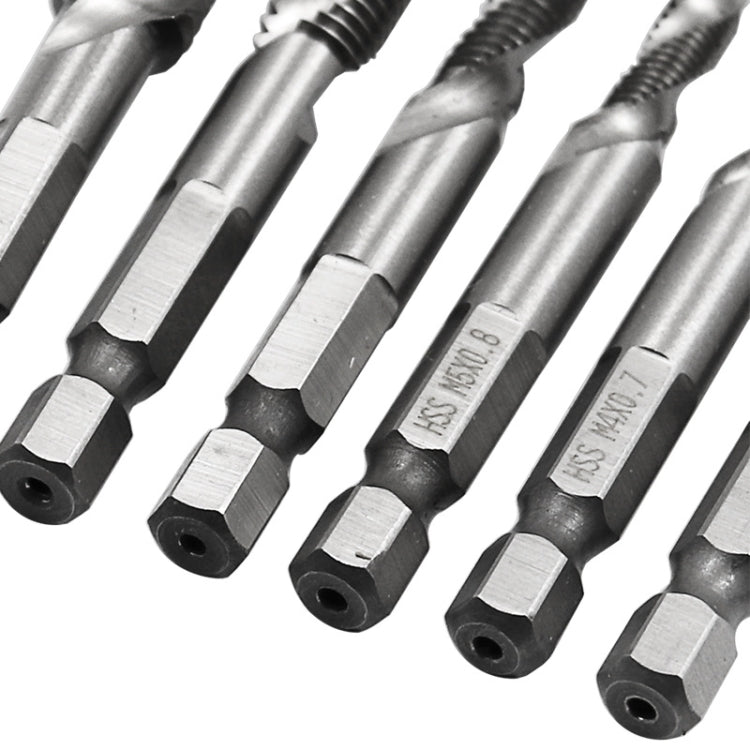 6 PCS / Set HSS Multi-Function Integrated Composite Tap Hole Tapping Chamfering - Drill & Drill Bits by PMC Jewellery | Online Shopping South Africa | PMC Jewellery