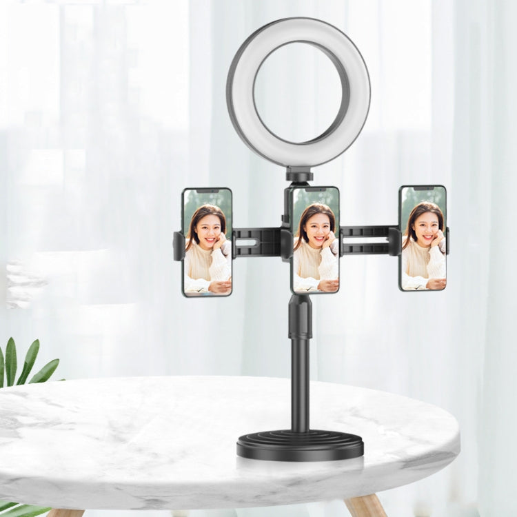 2 PCS Desktop Universal Retractable Multifunctional Mobile Phone Live Broadcast Stand, Specification: Three Positions With Fill Light - Stand by PMC Jewellery | Online Shopping South Africa | PMC Jewellery | Buy Now Pay Later Mobicred