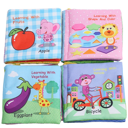 Baby Rattles Toy Soft Animal Cloth Book Newborn Stroller Hanging Toy Early Learning Education Baby Toys(Fruit) - Baby Toys by PMC Jewellery | Online Shopping South Africa | PMC Jewellery