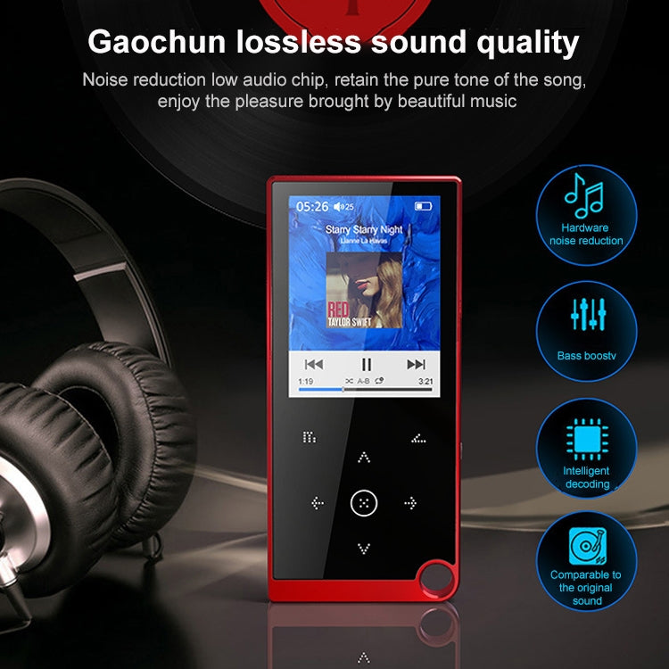 E05 2.4 inch Touch-Button MP4 / MP3 Lossless Music Player, Support E-Book / Alarm Clock / Timer Shutdown, Memory Capacity: 4GB Bluetooth Version(Blue) - MP4 Player by PMC Jewellery | Online Shopping South Africa | PMC Jewellery | Buy Now Pay Later Mobicred