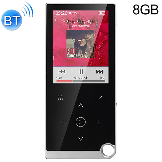 E05 2.4 inch Touch-Button MP4 / MP3 Lossless Music Player, Support E-Book / Alarm Clock / Timer Shutdown, Memory Capacity: 8GB Bluetooth Version(Silver Grey) - MP4 Player by PMC Jewellery | Online Shopping South Africa | PMC Jewellery | Buy Now Pay Later Mobicred