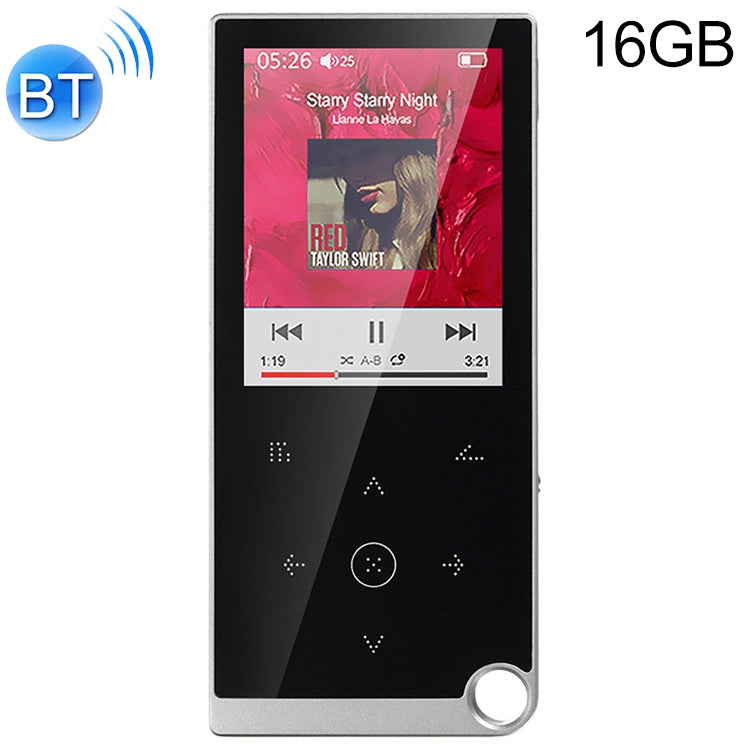 E05 2.4 inch Touch-Button MP4 / MP3 Lossless Music Player, Support E-Book / Alarm Clock / Timer Shutdown, Memory Capacity: 16GB Bluetooth Version(Silver Grey) - MP4 Player by PMC Jewellery | Online Shopping South Africa | PMC Jewellery | Buy Now Pay Later Mobicred