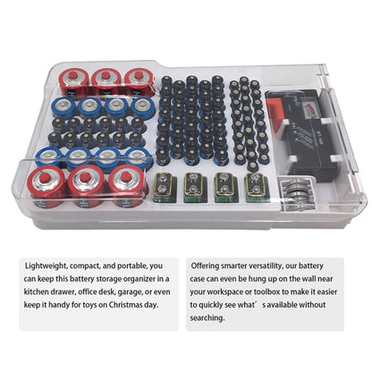 JK-19070823 Battery Storage Box With Battery Capacity Tester(white) - Battery & Resistance Tester by PMC Jewellery | Online Shopping South Africa | PMC Jewellery