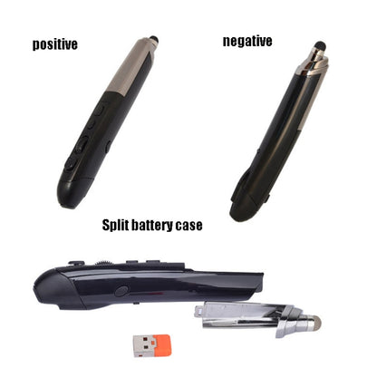 PR-08 1600DPI 6 Keys 2.4G Wireless Electronic Whiteboard Pen Multi-Function Pen Mouse PPT Flip Pen(Silver Gray) -  by PMC Jewellery | Online Shopping South Africa | PMC Jewellery | Buy Now Pay Later Mobicred