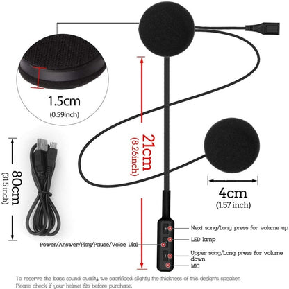 MH01 Bluetooth 5.0 Helmet Headset Auto Answer/Stereo Effect Bluetooth Headset - Motorcycle Walkie Talkie by PMC Jewellery | Online Shopping South Africa | PMC Jewellery
