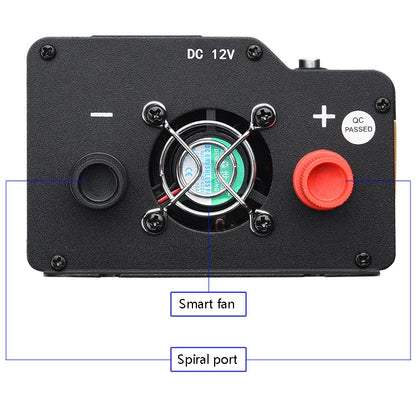 XUYUAN 4000W Car Inverter LED Colorful Atmosphere Light 4 USB Charging Converter, Specification: 12V-220V - Modified Square Wave by PMC Jewellery | Online Shopping South Africa | PMC Jewellery | Buy Now Pay Later Mobicred