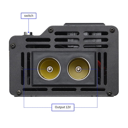 XUYUAN 6000W Car Inverter LED Colorful Atmosphere Light 4 USB Charging Converter, UK Plug, Specification: 24V-220V - Modified Square Wave by PMC Jewellery | Online Shopping South Africa | PMC Jewellery | Buy Now Pay Later Mobicred