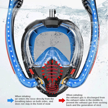 Snorkeling Mask Double Tube Silicone Full Dry Diving Mask Adult Swimming Mask Diving Goggles, Size: L/XL(White/Blue) - Diving Mask by PMC Jewellery | Online Shopping South Africa | PMC Jewellery | Buy Now Pay Later Mobicred