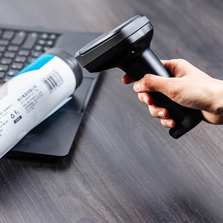 Deli 14952 Supermarket Cashier One-Dimensional QR Code Scanning Gun, Model: White Wireless - Barcode Scanner by Deli | Online Shopping South Africa | PMC Jewellery | Buy Now Pay Later Mobicred