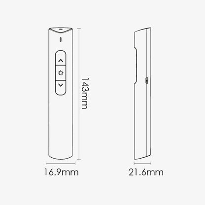 Deli 2.4G Flip Pen Business Presentation Remote Control Pen, Model: TM2801 White (Red Light) -  by Deli | Online Shopping South Africa | PMC Jewellery | Buy Now Pay Later Mobicred