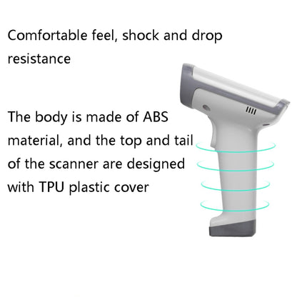Deli 14950 One-Dimensional Two-Dimensional Scanner Supermarket Catering Scanning Gun, Model: Wireless (White) - Barcode Scanner by Deli | Online Shopping South Africa | PMC Jewellery | Buy Now Pay Later Mobicred