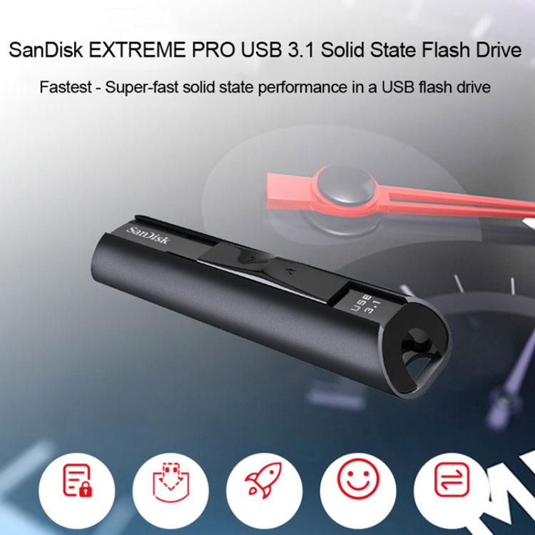 SanDisk CZ880 High Speed Metal USB 3.1 Business Encrypted Solid State Flash Drive U Disk, Capacity: 128GB - USB Flash Drives by SanDisk | Online Shopping South Africa | PMC Jewellery | Buy Now Pay Later Mobicred