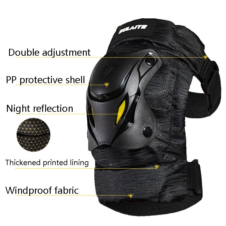 SULAITE Motorcycle Protector Rider Wind Warmth Protective Gear Riding Equipment, Colour: Black Elbow Pads - Protective Gear by SULAITE | Online Shopping South Africa | PMC Jewellery | Buy Now Pay Later Mobicred