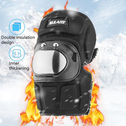 SULAITE Motorcyclist Stainless Steel  Windproof Shockproof Outdoor Sports Protective Gear Knee Pad - Protective Gear by SULAITE | Online Shopping South Africa | PMC Jewellery | Buy Now Pay Later Mobicred