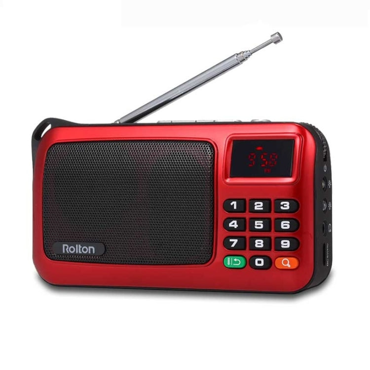 Rolton W405 Portable Mini FM Radio TF Card USB Receiver Music Player with LED Display(Red) - Radio Player by Rolton | Online Shopping South Africa | PMC Jewellery | Buy Now Pay Later Mobicred