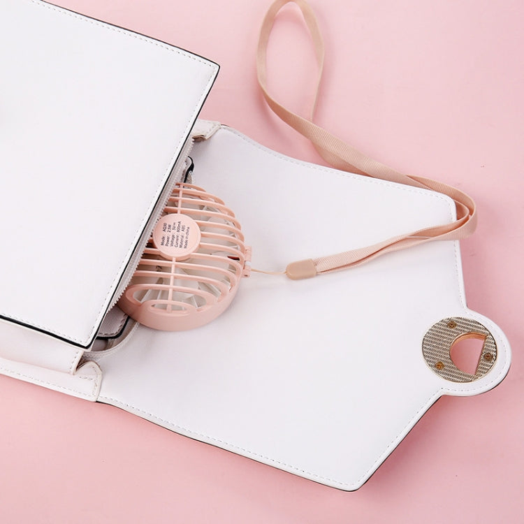 USB Mini Handheld Vanity Mirror Fan(Pink) - Electric Fans by PMC Jewellery | Online Shopping South Africa | PMC Jewellery | Buy Now Pay Later Mobicred