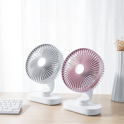 D77 Desktop Automatic Shaking hHead Fan Mute Portable Home Office Dormitory USB Fan(Ivory) - Electric Fans by PMC Jewellery | Online Shopping South Africa | PMC Jewellery | Buy Now Pay Later Mobicred