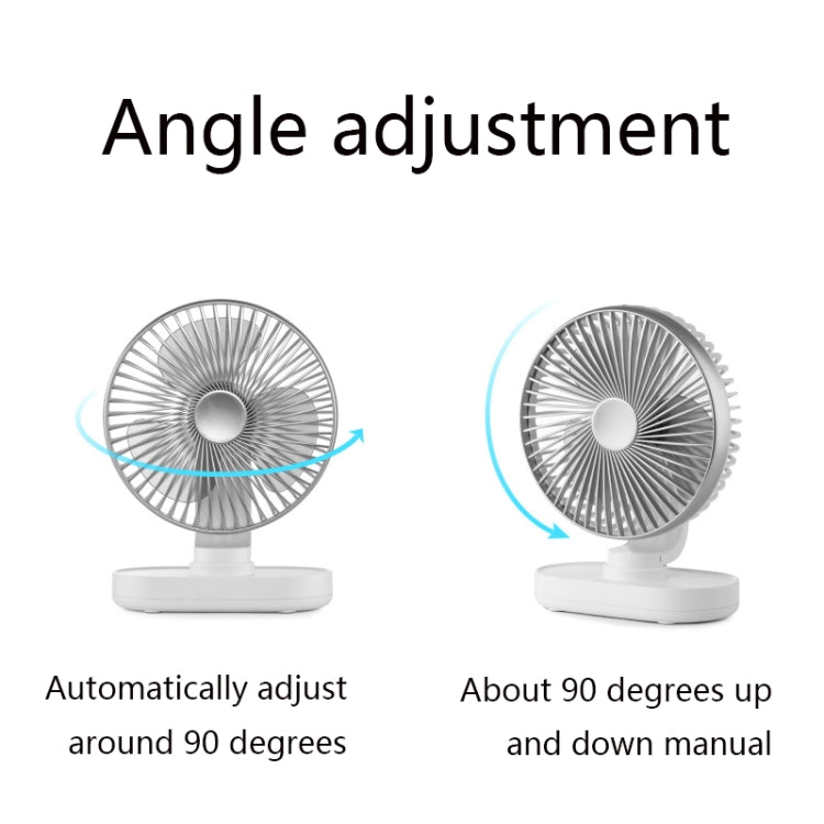 D77 Desktop Automatic Shaking hHead Fan Mute Portable Home Office Dormitory USB Fan(Ivory) - Electric Fans by PMC Jewellery | Online Shopping South Africa | PMC Jewellery | Buy Now Pay Later Mobicred