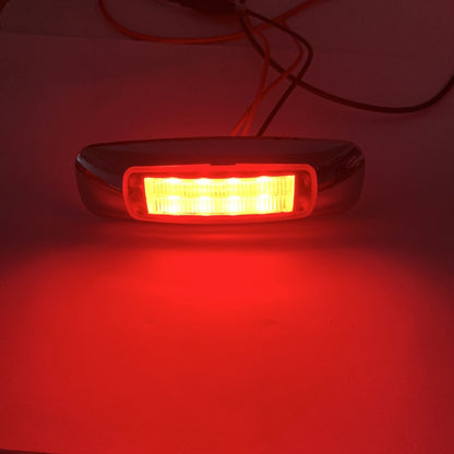 2 PCS 12/24V 8 LEDs Explosion Lightning Plating Edge Light Side Tail Light(Red) - Warning Lights by PMC Jewellery | Online Shopping South Africa | PMC Jewellery | Buy Now Pay Later Mobicred