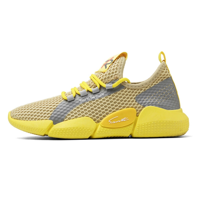 Spring Breathable Running Shoes Couple Models Student Casual Shoes Flying Woven Sports Shoes, Size: 39(Yellow) - Casual Shoes by PMC Jewellery | Online Shopping South Africa | PMC Jewellery | Buy Now Pay Later Mobicred