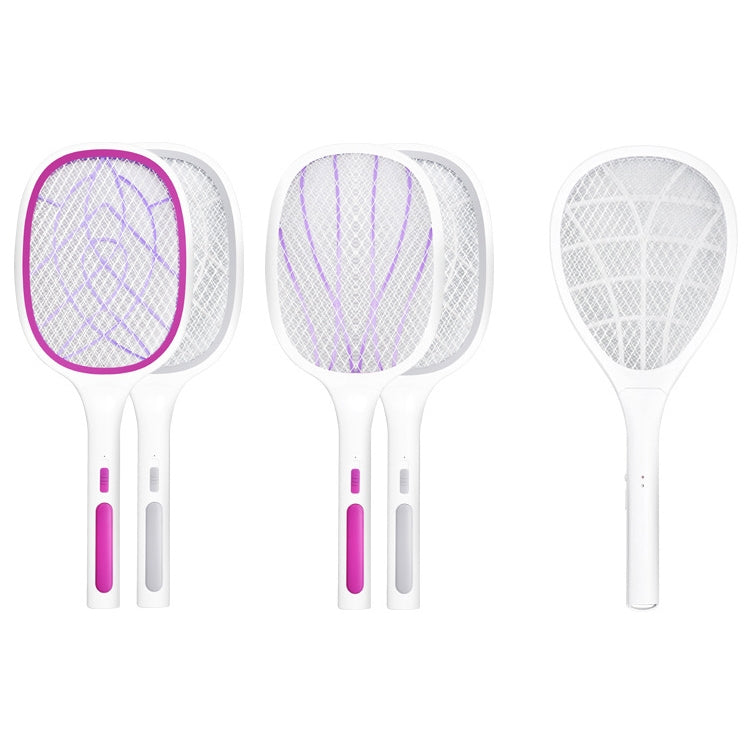 Electrical Mosquito Swatter Mosquito Killer Two-In-One USB Rechargeable Household Electrical Mosquito Swatter, Colour: LEDx6 Purple (Base Charging) - Fly Swatter by PMC Jewellery | Online Shopping South Africa | PMC Jewellery | Buy Now Pay Later Mobicred