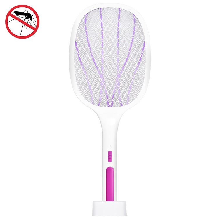 Electrical Mosquito Swatter Mosquito Killer Two-In-One USB Rechargeable Household Electrical Mosquito Swatter, Colour: LEDx10 Purple (Base Charging) - Fly Swatter by PMC Jewellery | Online Shopping South Africa | PMC Jewellery | Buy Now Pay Later Mobicred