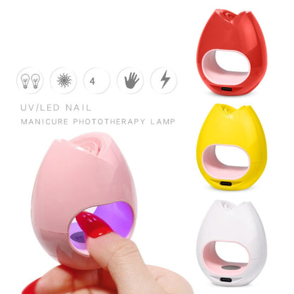 16W Rose Nail Art Phototherapy Lamp USB Sun Lamp LED Quick-Drying Nail Polish Baking Lamp, Specification: Button Model (White) - Nail Dryers by PMC Jewellery | Online Shopping South Africa | PMC Jewellery | Buy Now Pay Later Mobicred