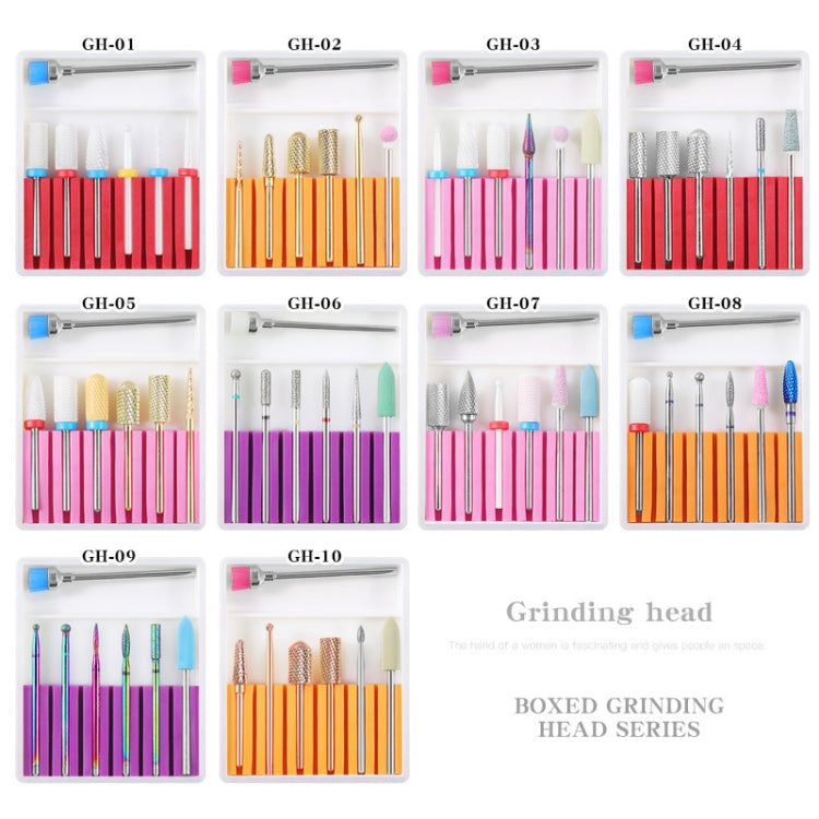 Nail Art Ceramic Tungsten Steel Alloy Grinding Heads Set Grinder Polishing Tool, Color Classification: GH-08 - Grinding Tools & Accessories by PMC Jewellery | Online Shopping South Africa | PMC Jewellery | Buy Now Pay Later Mobicred