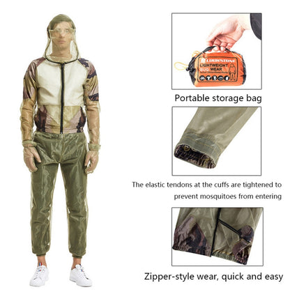 Camping Adventure Anti-Mosquito Bite Suit Summer Outdoor Fishing Breathable Mesh Anti-Mosquito Suit, Specification: Three-piece Full Set(S / M) - Anti-mosquito Clothing by PMC Jewellery | Online Shopping South Africa | PMC Jewellery | Buy Now Pay Later Mobicred