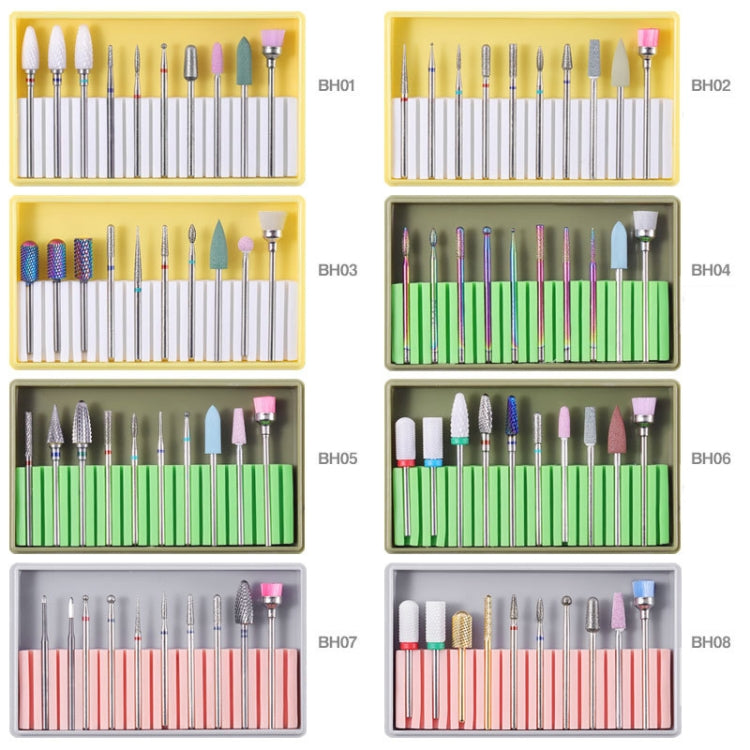 Nail Alloy Tungsten Steel Ceramic Grinding Machine Accessories Nail Grinding Heads Set Polishing Tool, Color Classification: BH-01 - Grinding Tools & Accessories by PMC Jewellery | Online Shopping South Africa | PMC Jewellery | Buy Now Pay Later Mobicred