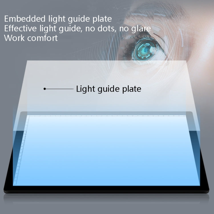 A4-D26  Charging Copy Table Soft Light Eye Protection Edging Copy Board Drawing Board(Blue) -  by PMC Jewellery | Online Shopping South Africa | PMC Jewellery | Buy Now Pay Later Mobicred