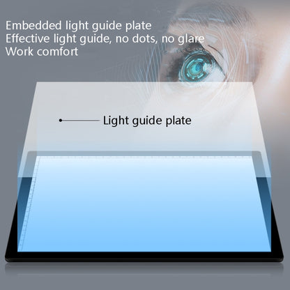 A4-D26  Charging Copy Table Soft Light Eye Protection Edging Copy Board Drawing Board(White) -  by PMC Jewellery | Online Shopping South Africa | PMC Jewellery | Buy Now Pay Later Mobicred