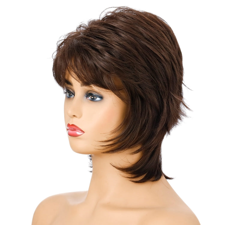 Women Short Hair Wig Full Bangs Chemical Fiber Hair Cover - Wigs by PMC Jewellery | Online Shopping South Africa | PMC Jewellery