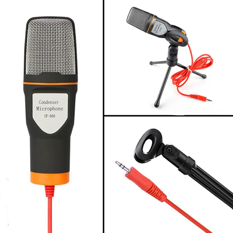 SF-666 Computer Voice Microphone With Adapter Cable Anchor Mobile Phone Video Wired Microphone With Bracketcket, Colour: White - Microphone by PMC Jewellery | Online Shopping South Africa | PMC Jewellery | Buy Now Pay Later Mobicred