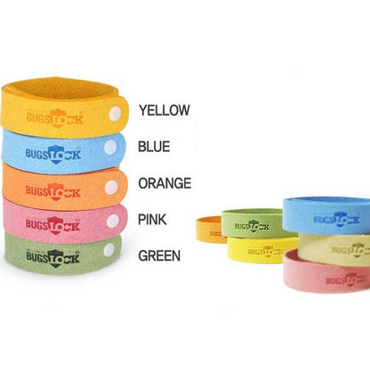 5pcs BUGS Mosquito Repellent Bracelet Mosquito Ring Outdoor Mosquito Bracelet Color Random Delivery, Style: Bugslock - Repellent Wristband by PMC Jewellery | Online Shopping South Africa | PMC Jewellery | Buy Now Pay Later Mobicred