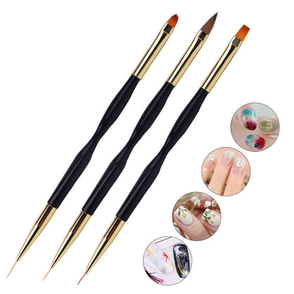 Two-Purpose Cable Nail Pole Painting Flower And Pull Line Finger Brush Painting Pen(Set) - Nail Art Equipment by PMC Jewellery | Online Shopping South Africa | PMC Jewellery | Buy Now Pay Later Mobicred